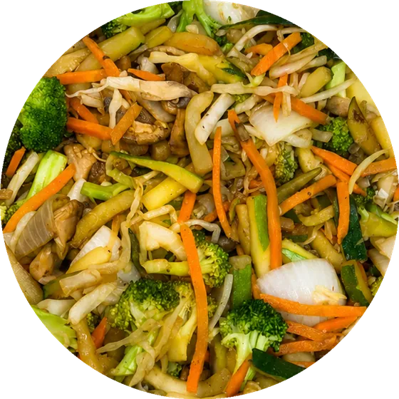 Sautéed vegetables catering tray